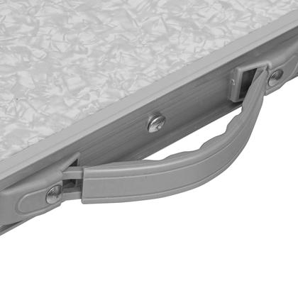 Imagem de Mesa Dobrável Alumínio 60x45 Cm Vira Maleta Palisad Com Alça Portatil Camping Churrasco