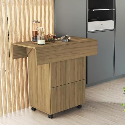 Imagem de Mesa Dobrável Annie Com 4 Bancos De Encaixe e Rodízios