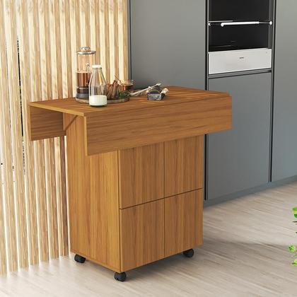 Imagem de Mesa Dobrável Annie Com 4 Bancos De Encaixe e Rodízios