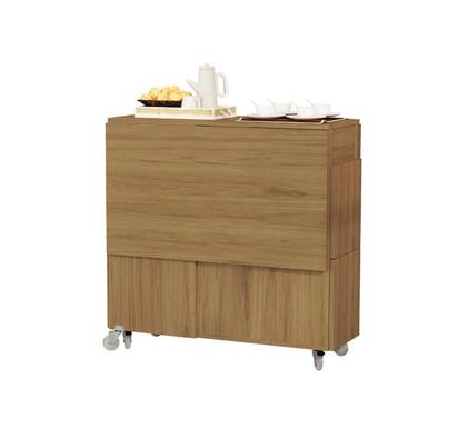 Imagem de Mesa Dobrável com 4 Banquetas Prática Vira Aparador Buffet Faro Jade