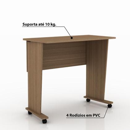 Imagem de Mesa Dobrável com Rodízios Tecno Mobili - Amêndoa