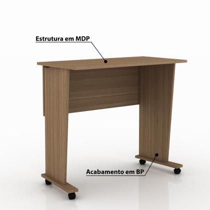 Imagem de Mesa Dobrável com Rodízios Tecno Mobili - Amêndoa