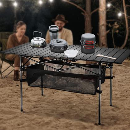 Imagem de Mesa Dobrável Compacta Resistente 120cm Piquenique Camping