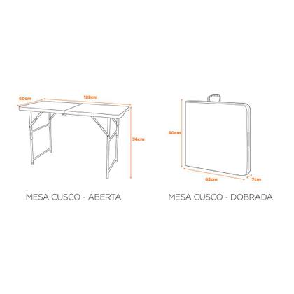 Imagem de Mesa Dobrável Cusco na Cor Branca