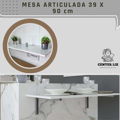Imagem de Mesa Dobrável De Parede 90x39cm Multiuso Cozinha Sala Escritorio