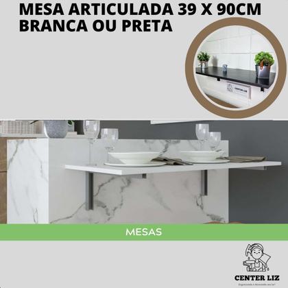 Imagem de Mesa Dobrável De Parede 90x39cm Multiuso Cozinha Sala Escritorio