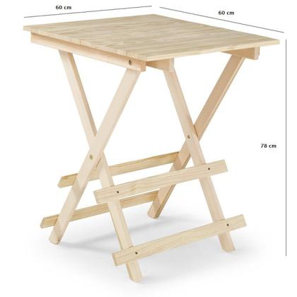 Imagem de Mesa Dobrável em Madeira Maciça Espresso Móveis Bege