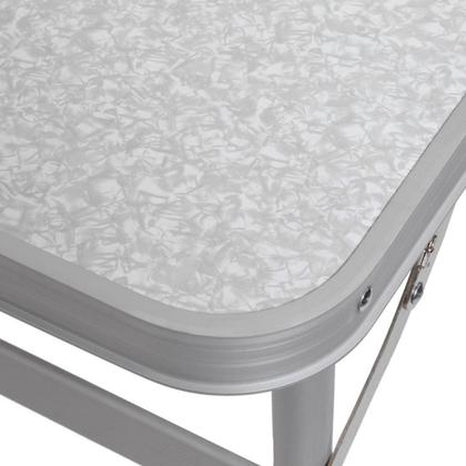 Imagem de Mesa Dobrável Maleta 90x60 Portátil Alumínio Camping Jardim Praia Área Externa Interna Pesca Vira