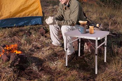 Imagem de Mesa Dobrável Maleta em Alumínio 60x45cm transporte Piquenique Camping Portátil