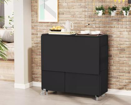 Imagem de Mesa Dobrável Multifuncional Com Bancos Jade Cor Preta