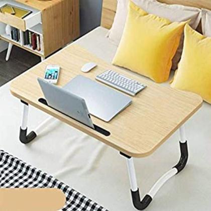 Imagem de Mesa Dobrável Multiuso para Notebook  Home Office Funciona como Bandeja para Sofá ou Cama Com Suporte e Porta-Copo