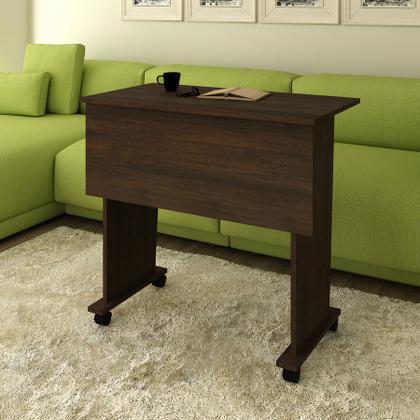 Imagem de Mesa Dobrável Multiuso Rodas Notebook Home Office Rústico