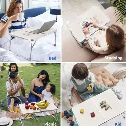 Imagem de Mesa Dobrável Notebook Alumínio Vira Maleta Portátil