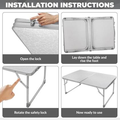 Imagem de Mesa Dobrável Notebook Alumínio Vira Maleta Portátil