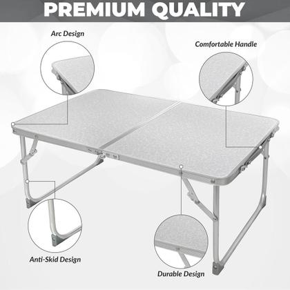Imagem de Mesa Dobrável Notebook Alumínio Vira Maleta Portátil