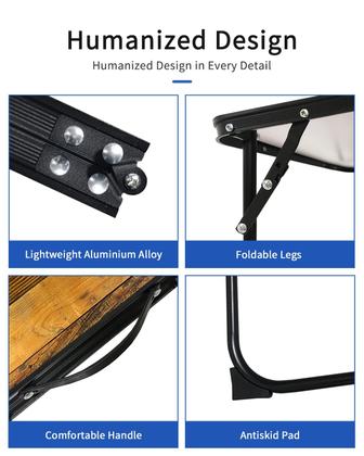 Imagem de Mesa dobrável para laptop SUVANE Lap Desk Bandeja de cama de madeira retrô