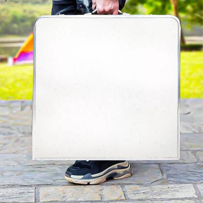 Imagem de Mesa Dobrável Portátil Maleta Camping Praia 4 Cadeira 120X60