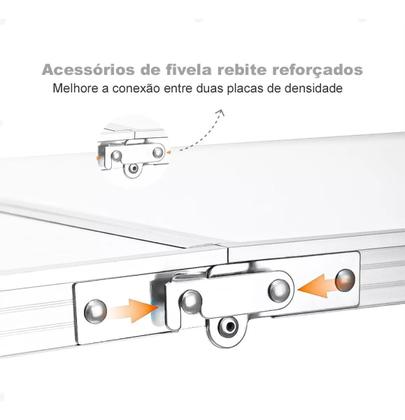 Imagem de Mesa Dobrável Portátil Vira Maleta Camping Praia 120X60Cm