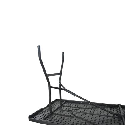 Imagem de Mesa Dobrável Portátil Vira Maleta Com Alça Resistente  Preta Super Prática