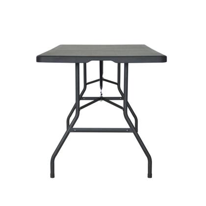 Imagem de Mesa Dobrável Portátil Vira Maleta Com Alça Resistente  Preta Super Prática