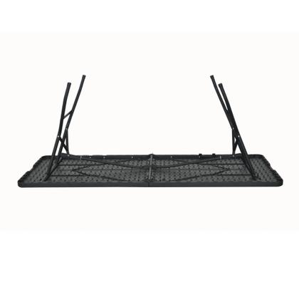 Imagem de Mesa Dobrável Portátil Vira Maleta Com Alça Resistente  Preta Super Prática