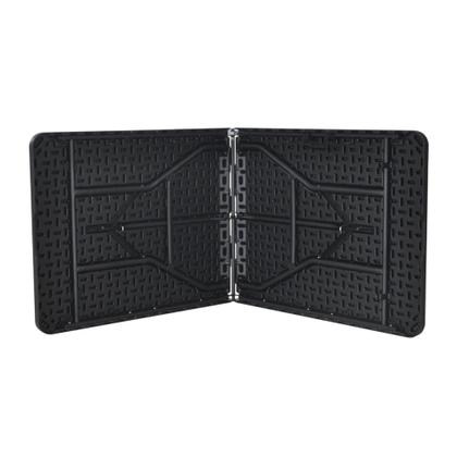 Imagem de Mesa Dobrável Portátil Vira Maleta Com Alça Resistente  Preta Super Prática