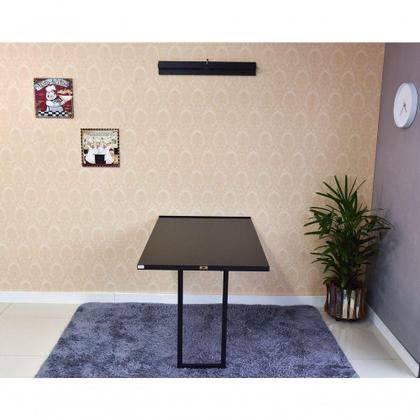 Imagem de Mesa Dobrável Retrátil De Parede 120x75 Preto