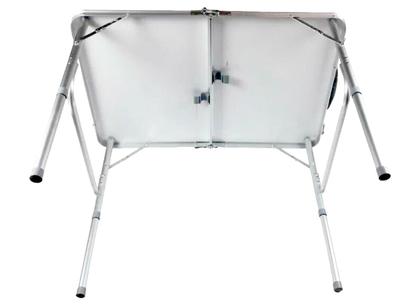 Imagem de Mesa Dobrável Vira Maleta Camping Praia 90x60cm Cor Branco The Black Tools