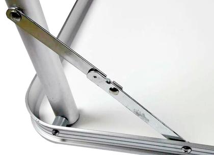 Imagem de Mesa Dobrável Vira Maleta Camping Praia 90x60cm Cor Branco The Black Tools