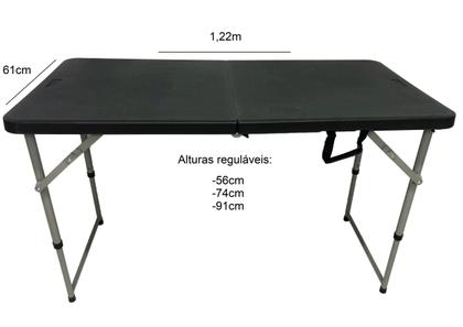Imagem de Mesa Dobrável Vira Maleta com 3 regulagens de altura