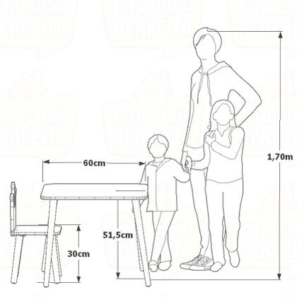 Imagem de Mesa e 2 Cadeiras Infantil Coração Kit Livro Educativo