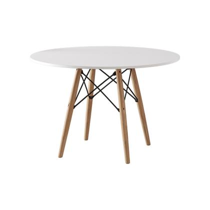 Imagem de Mesa Eames Eiffel Infantil Madeira Tampo 68cm Redondo Branco