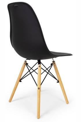 Imagem de Mesa Eiffel Redonda 70 Cm MDF + 4 Cadeira Eames Eiffel Preto