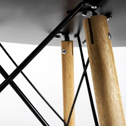 Imagem de Mesa Eiffel Redonda Preta 60 Cm MDF + 2 Cadeira Eames Eiffel