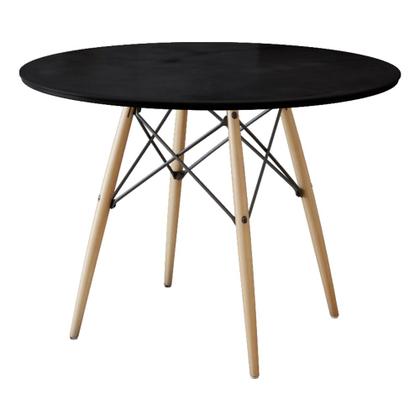 Imagem de Mesa Eiffel Wood Tampo de Madeira 90 Cm Preto New Green