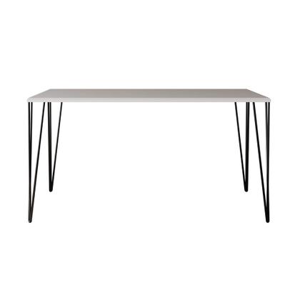 Imagem de Mesa Elen Tampo Retangular 140x80cm de Madeira Branco 