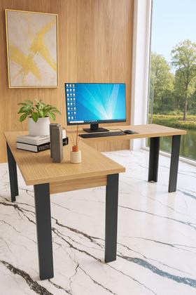 Imagem de Mesa Em L 150x150 Escrivaninha Home Office Estilo Industrial