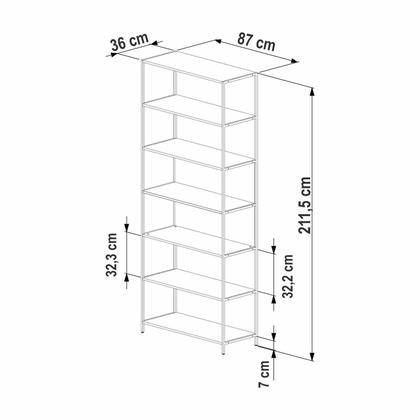 Imagem de Mesa em L c/ Balcão Lateral 3 Gavetas Porta e 2 Estantes F5
