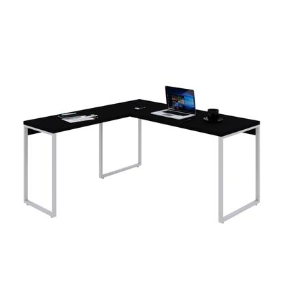 Imagem de Mesa em L Kuadra Diretor 150X150X75cm Estrutura Branca