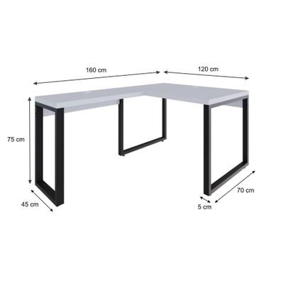 Imagem de Mesa em L Operacional 120x160x75cm Yon