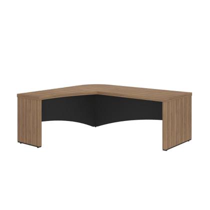 Imagem de Mesa Em L Tamburato Artany Diretor Cor Nogal com Preto Lado Esquerdo