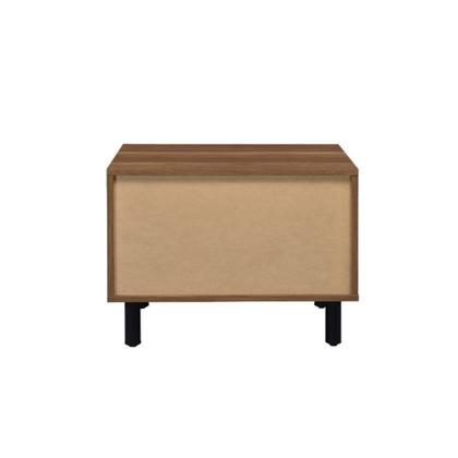 Imagem de Mesa Ergode Accent Brown Oak Metal com 2 gavetas com compartimento aberto