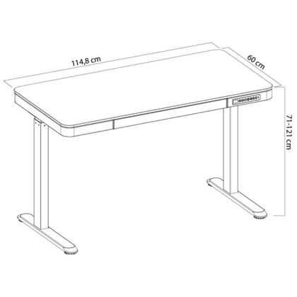 Imagem de Mesa Escritório 114,8cm com Regulagem de Altura Elétrica e USB Musa