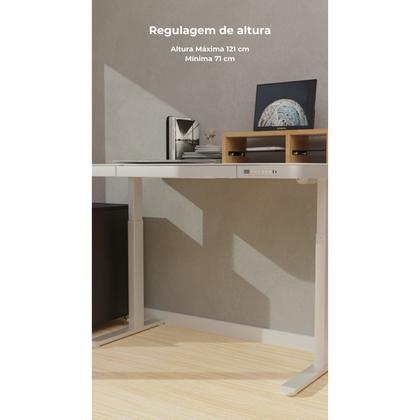 Imagem de Mesa Escritório 114,8cm com Regulagem de Altura Elétrica e USB Musa