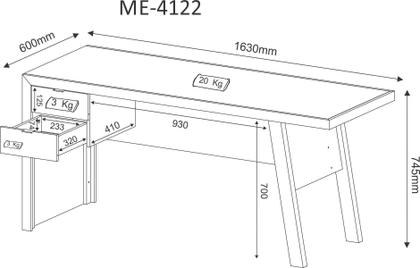 Imagem de Mesa Escritório 2 Gavetas ME4122 Branco - Tecnomobili