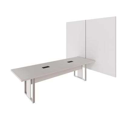 Imagem de Mesa Escritório 2,70m 2 CX de Tomada e Painel de TV Duplo F5