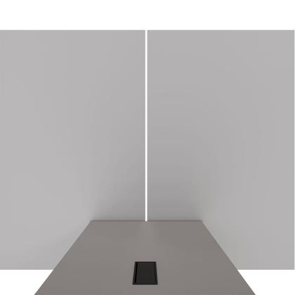 Imagem de Mesa Escritório 2,70m 2 CX de Tomada e Painel de TV Duplo F5