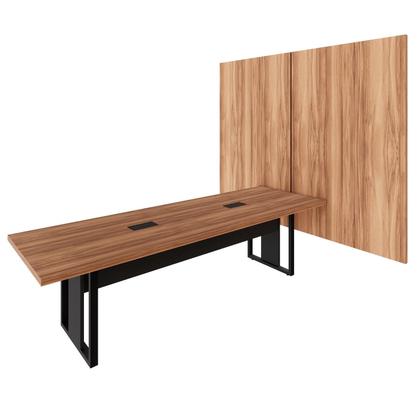 Imagem de Mesa Escritório 2,70m 2 CX de Tomada e Painel de TV Duplo F5