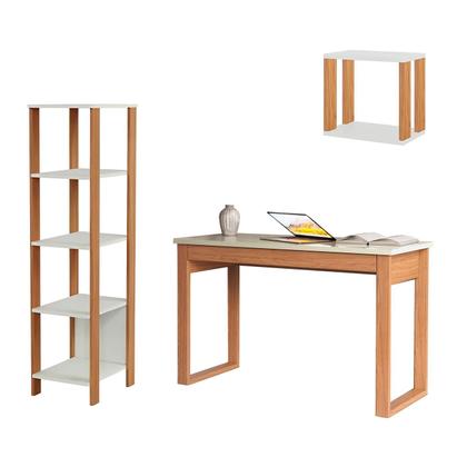 Imagem de Mesa Escritório com Estante e Nichos Dalla Costa 100% MDF