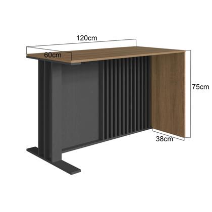 Imagem de Mesa Escritório Home Office 120 cm x 75 cm com Painel Ripado